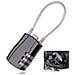 Lucchetto Lucchetto A Combinazione A 3 Cifre Per Valigie, Casco Black - Foto miniatura 1
