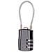 Lucchetto Lucchetto A Combinazione A 3 Cifre Per Valigie, Casco Black - Foto miniatura 3