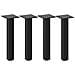 Gambe Per Tavolino 4 Pz Nero 30-32 Cm Acciaio - Foto miniatura 2