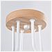 Lampadario Timbo 6 Bianco Sl. 1666 - Soppalco Lampadario Bianco /legno Naturale 16.5x85x58 Cm - Foto miniatura 8