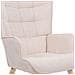 Poltrona Scandinava Stella Tessuto Beige Con Cuciture - Foto miniatura 2