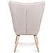 Poltrona Scandinava Stella Tessuto Beige Con Cuciture - Foto miniatura 3