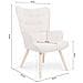 Poltrona Scandinava Stella Tessuto Beige Con Cuciture - Foto miniatura 8
