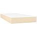 Letto a Molle con Materasso e LED Crema 100x200cm in Tessuto - Foto miniatura 5
