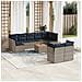 Set Divani Da Giardino 10 Pz Con Cuscini Grigio In Polyrattan - Foto miniatura 1