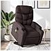Poltrona Alzapersona Massaggio Elettrica Marrone Scuro Tessuto - Foto miniatura 1