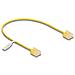 Cavo di rete RJ45 Cat. 6 UTP Ultra Slim 0,3 m giallo con connettori corti - Foto miniatura 1
