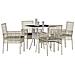 Set da Pranzo da Giardino 5 Pezzi Grigio Chiaro Rattan Poly - Foto miniatura 3