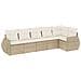 Set Divano da Giardino 6 pz con Cuscini Beige in Polyrattan - Foto miniatura 1