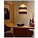 Lampadario Turabo Rattan Nero /bianco - Foto miniatura 1
