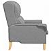 poltrona Grigio chiaro 76 x 94 x 102 cm Tessuto - Foto miniatura 5