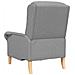 poltrona Grigio chiaro 76 x 94 x 102 cm Tessuto - Foto miniatura 6