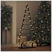 Albero di Natale in metallo con supporto Nero 125 cm Acciaio - Foto miniatura 4