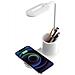 Lampada Da Scrivania Led 3 Toni Con Ricarica A Induzione 10w, Bianco - Foto miniatura 3
