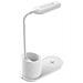 Lampada Da Scrivania Led 3 Toni Con Ricarica A Induzione 10w, Bianco - Foto miniatura 4