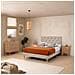 Testiera Imbottita Turin 140x60 Cm Beige - Foto miniatura 5