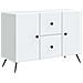 Credenza Bianco 89 x 34,5 x 60 cm Legno ingegnerizzato - Foto miniatura 1
