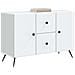 Credenza Bianco 89 x 34,5 x 60 cm Legno ingegnerizzato - Foto miniatura 3