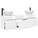 Set di Armadi da Bagno 3 pz Bianco Lucido 49 x 44,5 x 66,5 cm - Foto miniatura 6