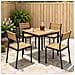 Tavolo da cena da giardino Bianco e Nero 70 x 68,5 x 75 cm - Foto miniatura 2