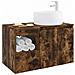 Set di mobili per il bagno 2 pz Rovere Fumo - Foto miniatura 4