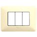 Placca 3 Posti Matix, Tecnopolimero, 120xh. 84 Mm Avorio - Foto miniatura 2