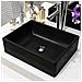 Lavandino Rettangolare In Ceramica Nero 41x30x12 Cm - Foto miniatura 1