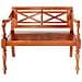 Panchina Batavia 98 cm Legno Massello di Mogano Marrone Scuro - Foto miniatura 2