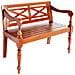 Panchina Batavia 98 cm Legno Massello di Mogano Marrone Scuro - Foto miniatura 1