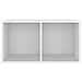 Contenitore per Vinili Bianco 71x34x36 cm in Legno Multistrato - Foto miniatura 8