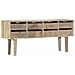 Credenza 140x30x60 Cm In Legno Massello Di Mango - Foto miniatura 1