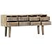 Credenza 140x30x60 Cm In Legno Massello Di Mango - Foto miniatura 4