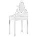 Tavolino Da Toeletta 4 Cassetti Con Specchio Ovale E Sgabello Bianco Amour - Foto miniatura 8