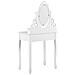 Tavolino Da Toeletta 4 Cassetti Con Specchio Ovale E Sgabello Bianco Amour - Foto miniatura 6