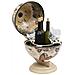 Minibar Da Tavola A Globo Supporto Per Vini In Eucalipto Bianco - Foto miniatura 2