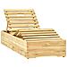 Lettino da Giardino con Tavolino Cuscino Legno Pino Impregnato - Foto miniatura 3