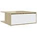 Tavolino Salotto Bianco e Rovere Sonoma 80x80x31cm Multistrato - Foto miniatura 1