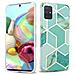 Custodia Compatibile Con Samsung Galaxy A71 5g In Marmo Verde Chiaro Verde Oro No. 3 - Coperchio Protettivo In Silicone Tpu Con Motivo A Mosaico - Foto miniatura 1