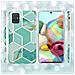 Custodia Compatibile Con Samsung Galaxy A71 5g In Marmo Verde Chiaro Verde Oro No. 3 - Coperchio Protettivo In Silicone Tpu Con Motivo A Mosaico - Foto miniatura 6