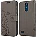 Cadorabo Custodia Compatibile Con Lg K8 2018 In Grigio Fiore - Coperchio Protettivo In Design Floreale Con Chiusura Magnetica, Funzione Stand E Slot Per Carte - Foto miniatura 8