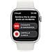 Watch Series 8 45mm Impermeabile 5ATM GPS + Cellular 32GB WiFi / Bluetooth con Cassa in Alluminio Color Argento e Cinturino Sport Bianco - Foto miniatura 3