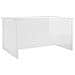 Tavolino Salotto Bianco Lucido 80x55,5x41,5cm Legno Multistrato - Foto miniatura 2