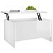 Tavolino Salotto Bianco Lucido 80x55,5x41,5cm Legno Multistrato - Foto miniatura 5