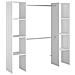 Elysee Armadio A Vista Bianco Funzionale 6 Ripiani, 2 Barre Appendiabiti - Foto miniatura 7