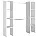 Elysee Armadio A Vista Bianco Funzionale 6 Ripiani, 2 Barre Appendiabiti - Foto miniatura 4