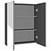 Armadietto A Specchio Per Bagno 60x15x75 Cm Mdf Antracite - Foto miniatura 2