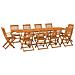 Set da Pranzo da Giardino 11 pz 280x90x75 cm Massello di Acacia - Foto miniatura 2