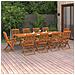 Set da Pranzo da Giardino 11 pz 280x90x75 cm Massello di Acacia - Foto miniatura 1