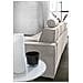 Divano Fisso Manuela, Divano A 2 Posti Large, 100% Made In Italy, Sofà Soggiorno In Tessuto, Con Braccioli Standard, Cm 200x95h90, Tortora - Foto miniatura 3