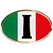 Sticky 3d - Ovale Tricolore Italia, 1 Pz - 61x40 Mm - Foto miniatura 1